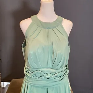 Women’s Halter Neck Chiffon High Low Prom Party Bridesmaid Dress Size 12 NWT thumbnail 2