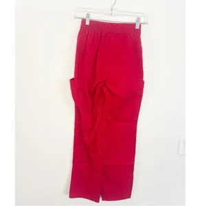 Dickies Medical Scrub Pants XXS Red Elastic Waist Cargo‎ Utility Trousers 86106 thumbnail 2