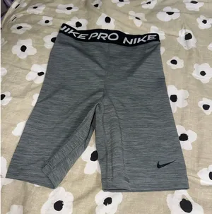 Nike pro grey biker shorts thumbnail 1