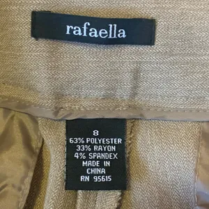 Rafaella Trousers 8 Elegant Beige Wide Leg Pants Business Casual Office thumbnail 2