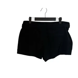 Express Y2K Black Sheen Belted Low Rise Belted Shorts thumbnail 2