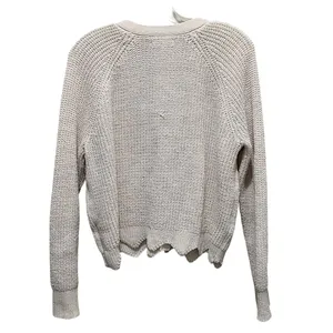 LC Lauren Conrad Open Knit Button Front Cardigan Cream Women Size Large thumbnail 8