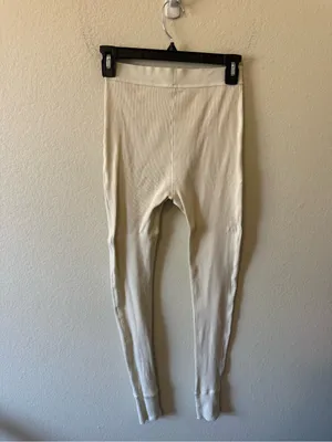 SKIMS Ribbed Thermal Leggings Size S Bone Loungewear Athleisure thumbnail 4