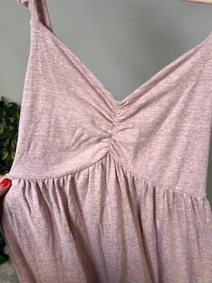 Heather Pink Soft Cotton Sweetheart Boho Maxi Dress thumbnail 7