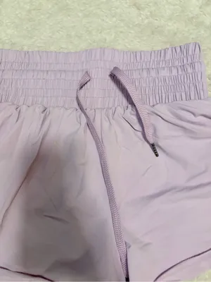 Women's small Light Purple Flowy Smocked Athletic Shorts thumbnail 2
