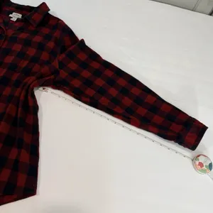 LL Bean Red Buffalo Check Plaid Cotton Flannel Shirt Relaxed Fit Pocket Size XL thumbnail 7