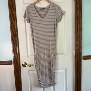 Prana Striped T-Shirt Dress Casual V-Neck Short Sleeve Comfortable‎ XS thumbnail 7