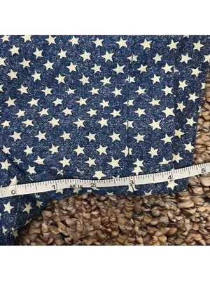 American Living Women Jean Shorts Stars Size 8 Stars Blue White thumbnail 9