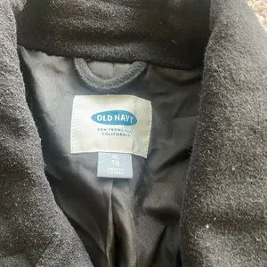 Old Navy Black Double-Breasted Peacoat with Wide Lapels thumbnail 7