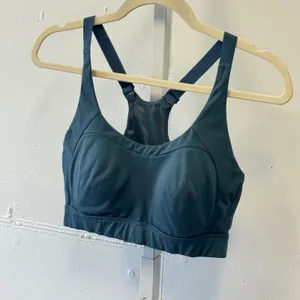Gymshark Racerback Sports Bra Medium Support Teal Blue Mesh GLSB4722 Small thumbnail 3