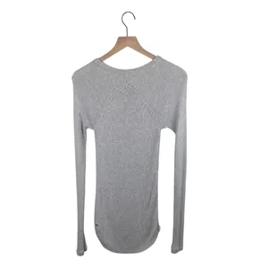 Lululemon Cabin Yogi Long Sleeve Knit Sweater Heathered Light Grey Size Small thumbnail 5