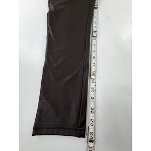 Shinestar Womens Brown Faux Leather High Rise Tapered Pants Size M SP5196 thumbnail 6