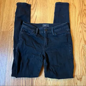 Abercrombie and Fitch Harper super skinny black jeans size 0 / 25 thumbnail 2