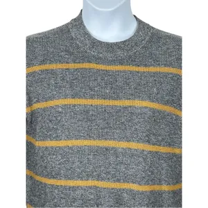 American Eagle Striped Mock Neck Sweater XS Relaxed Fit High Low Hem Knit thumbnail 3