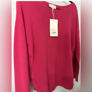 Sézane NWT Pull Clement — Fuchsia Medium thumbnail 4