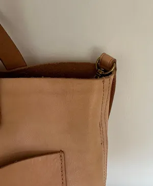 Madewell The Medium Transport Bag Tan Natural Crossbody Leather Tote Purse Bag thumbnail 5
