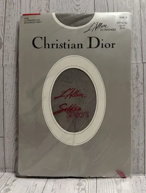 Christian Dior 4478 L'ALLURE Ultra Sheer Panty Top Crystal Gray Size‎ 2 Vintage thumbnail 1