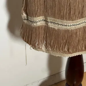 Zara Fringe Mini Dress Women Small Champagne Gold Flapper Chain Detail NWT thumbnail 3