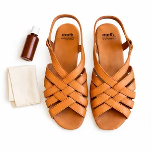 Earth Origins Berri Fisherman Slingback Sandals Tan Leather Comfort Est Size 9 thumbnail 15