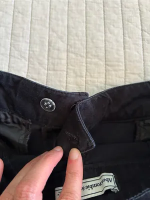Abercrombie Vtg Y2K black chino cotton micro shorts 25” thumbnail 6
