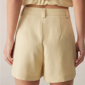 Rihoas Yellow High Waisted Pocket Shorts Size M thumbnail 4