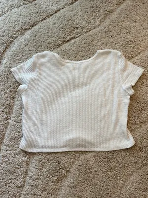 American Eagle White Waffle Top thumbnail 2