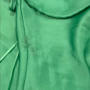 Zara Green Prom Dress with Satin Finish and Cowl Neckline thumbnail 3