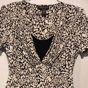 Vintage 90s Connected Apparel Black and White Ruffled Maxi Dress thumbnail 3