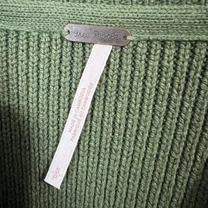 Free People Easy Street Tunic Sweater Size Small Sea Garden Green Oversized Boho thumbnail 8