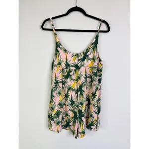 Aila Blue Palms Print Romeo Playsuit size Medium Romper thumbnail 5