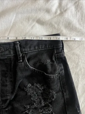 Agolde Denim Shores Jean Distressed Black Size 28 Cotton‎ thumbnail 3