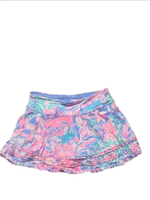 Lilly Pulitzer Luxletic Fionna Skort *GOLDEN HOUR* Turquoise Oasis Size Small thumbnail 2