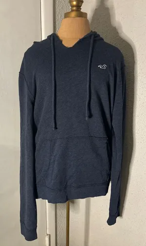 Hollister Navy Hoodie M Unisex Preppy Utility Cozy Comfy Classic Preppy Nautical thumbnail 1