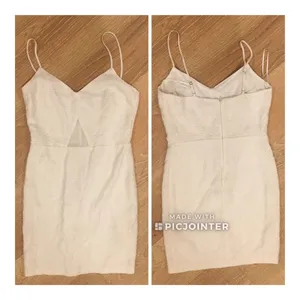 Zara Textured White Bridal Mini Dress M S thumbnail 2