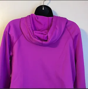 Therma Fit Purple Hoodie Higher neckline Embroidered Logo size M thumbnail 12