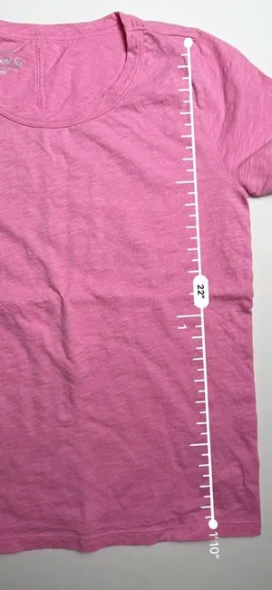 J. Crew Pink Girlfriend Tee Short Sleeve Cotton T-Shirt Women's Size XS thumbnail 4