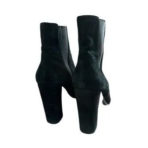 Steve Madden Effect suede leather slip on heeled boots sz 9 women’s biker edgy c thumbnail 4