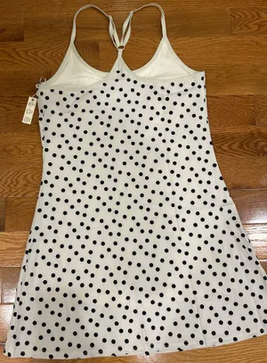 Max Studio Performance Sport Polka Dot Scoop Neck Beige/Black athletic Dress thumbnail 13