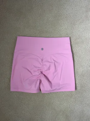 Amazon biker shorts 2 inch pink no front seam thumbnail 3