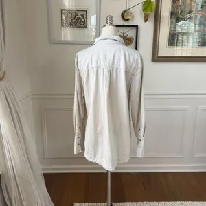 Free People Under Your Spell Cream Lace Up Tunic Top $108 M thumbnail 6