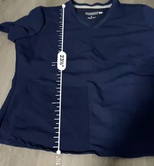 Fabletics Method 2-Pocket Scrub Top in Navy Blue Size S thumbnail 13