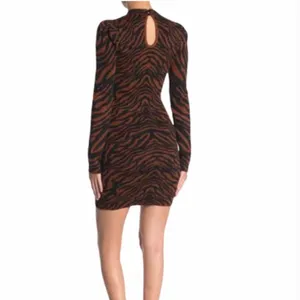 Jealous Tomato Long Sleeve Tiger Bodycon Sweater‎ Dress Sz M thumbnail 2