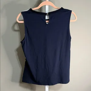 Ann Taylor Striped Lace Women's Top Size Medium‎ Workwear Nautical Parisian thumbnail 4