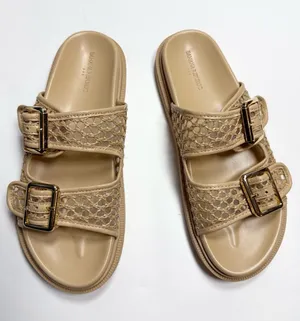 Banana Republic Double Strap Buckle Sandel in blonde New with Tag S-545 Sz 7.5 thumbnail 1