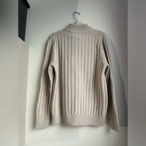 Bonobos Cream Cable‎ Knit Wool Blend Sweater Size Large EUC thumbnail 2