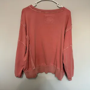 American Eagle Slouchy Coral Pink Oversized Crewneck Sweatshirt thumbnail 6