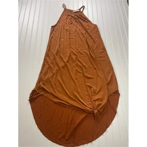 If You Be My Star‎ I'll Be Your Sky Rust Brown High-Low Halter Dress Large thumbnail 5
