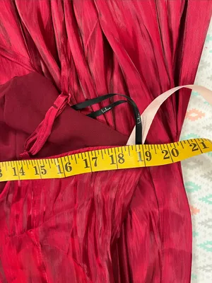 Lulu’s Berry Red Organza Pleated Drop Waist Maxi Dress XL thumbnail 8