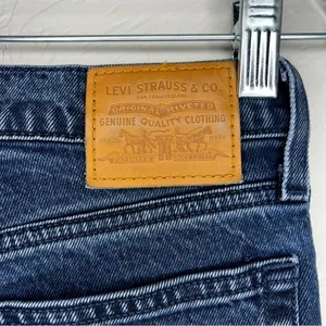 Levis Premiums Wedgie Washed Black‎ Raw Hem Crop Denim Jeans thumbnail 13