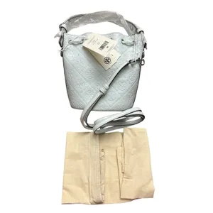 New Authentic Tory Burch T Monogram Mini Bucket Bag in Ice Blue $398 thumbnail 2